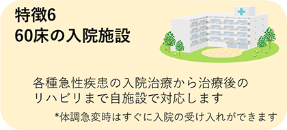 60床の入院施設